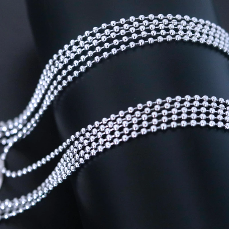 WRLD 999 ожерелье со свисающими бусинами цепочка из нержавеющей стали подвеска в