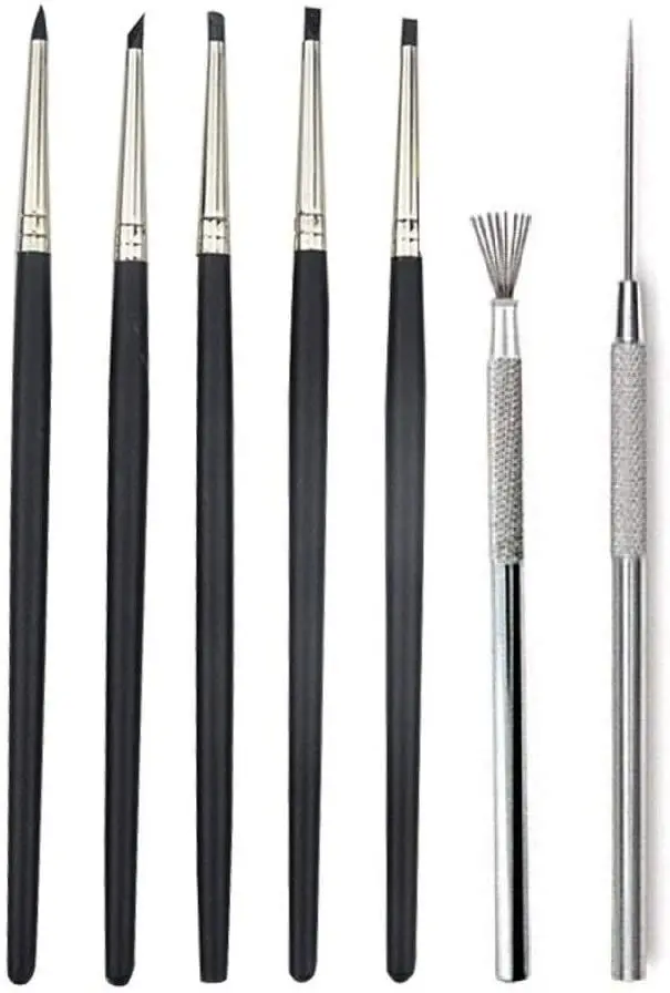 

Цвет формируя кисти и Surface Pro иглы и перо проволоки текстура кисти набор инструментов для теста для лепки Керамика Полимерная глина ультра глины Палочки воск для