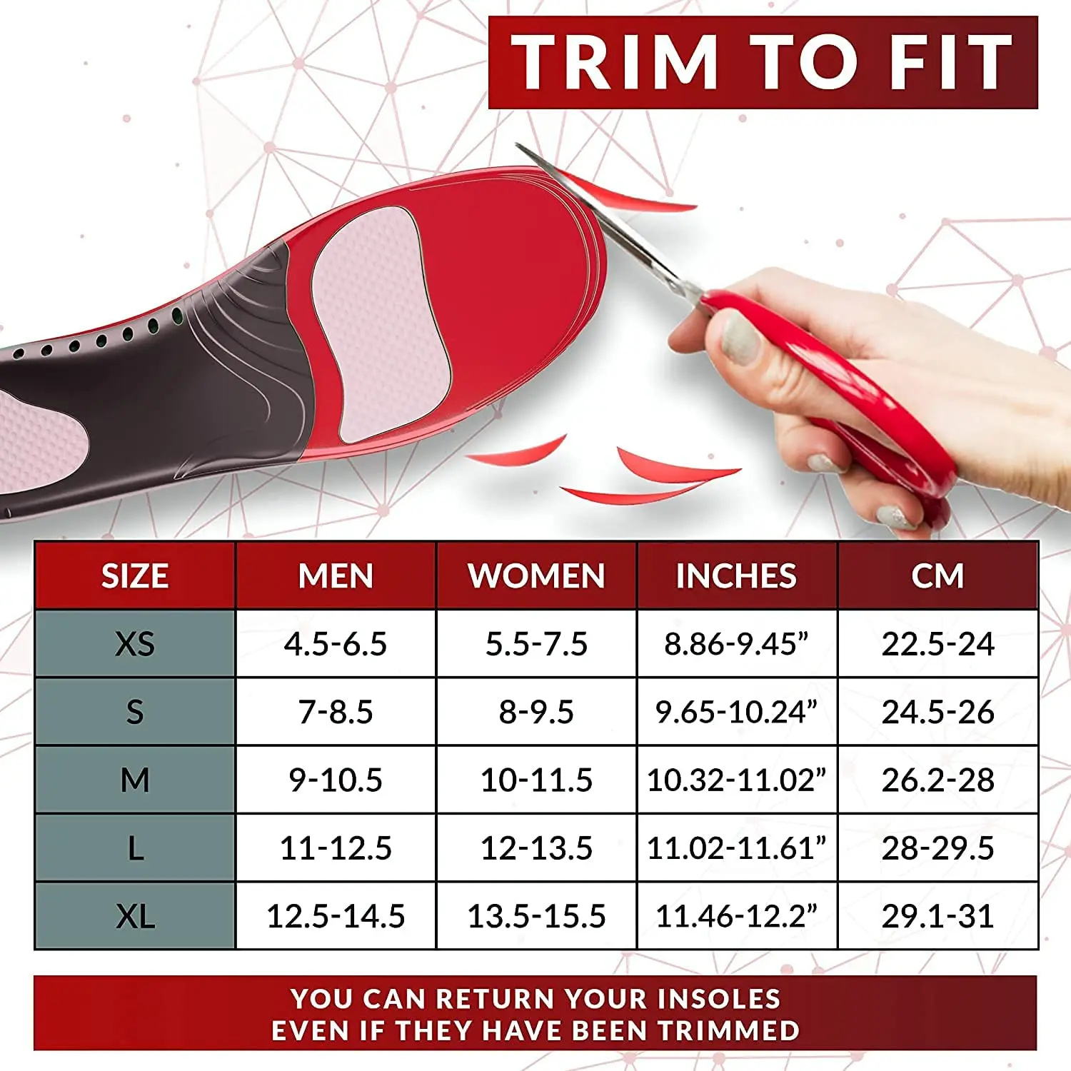 NOIPACE Plantar Fasciitis Strong Arch Support Insoles Orthotic Inserts High Arch for Flat Feet Pain Relief Work Boot Shoe Sole