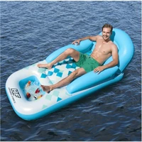 water inflatable floating bed fashion recliner with foldable backrest floating row