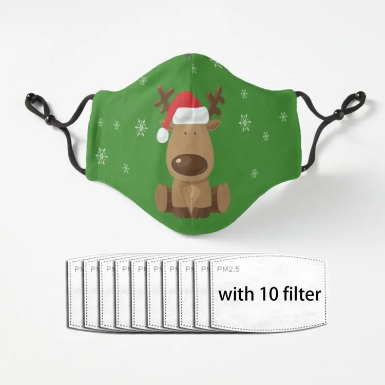 Милая Рождественская дышащая маска с оленями в стиле Харадзюку для мальчиков и