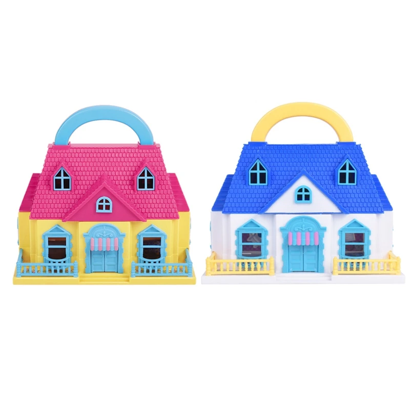 

Simulation Toys Portable Doll House DIY Dollhouse Kit Set Girls Gift