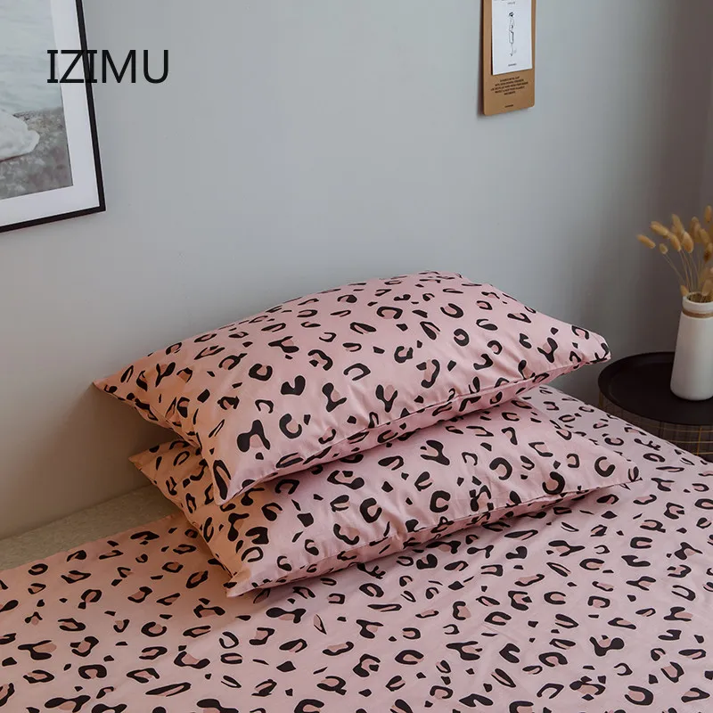 

Sexy Leopard Print Cotton Pillow Cover 48x74 Rectangle Bedding Pillow Case Solid Color Home Decorative Pillowcase Cushion Cover
