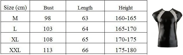 Новый стиль мужские топы из искусственной кожи с прозрачной сеткой футболки