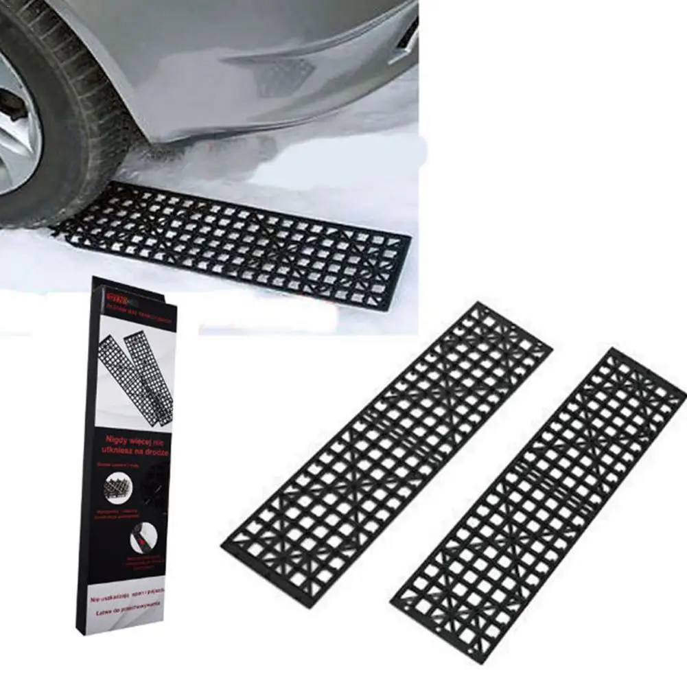 

Pack of 2pcs Emergency Tire Traction Mats Car Non-Slip Pads Sand Mud Track Tire Ladder