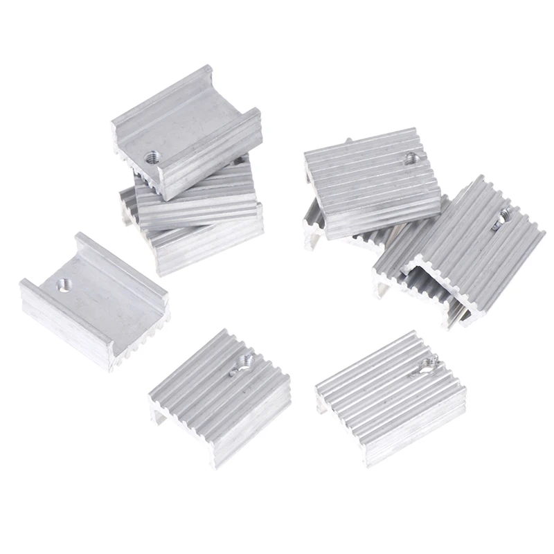 Горячая распродажа 10 шт. алюминиевый радиатор транзистора для TO220 Triode 20*15*10