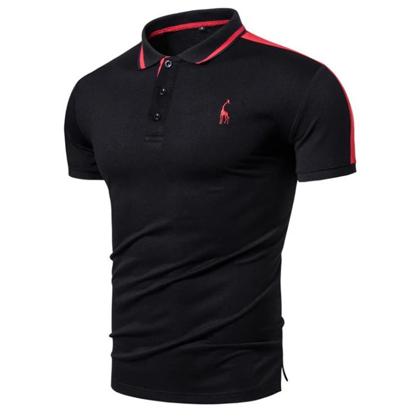 

Summer Embroidery POLO Shirt Men High Quality Cotton Tee Shirt Men Short Sleeve T Shirt Fashion Slim Solid Color Male Tops Tees
