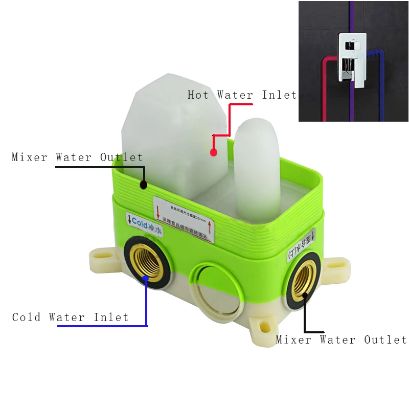 Скрытые латунные смесители для душа смеситель горячего и холодного 3 ходовой