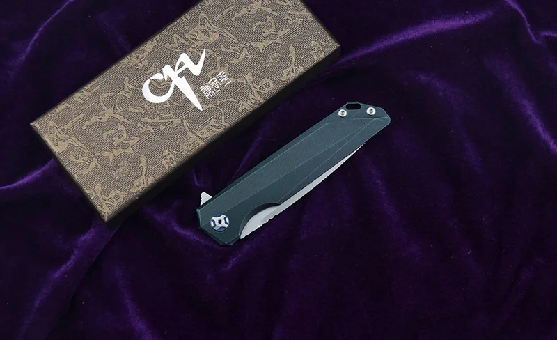 

CH NEW CH3507 Flipper folding knife M390 Blade ball bearings TC4 Titanium handle camping hunting pocket fruit Knives EDC tools