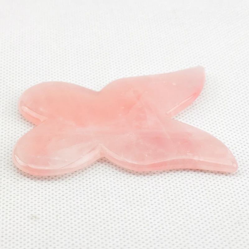 Традиционный скребок для массажа Gua Sha из розового кварца средство ухода за кожей