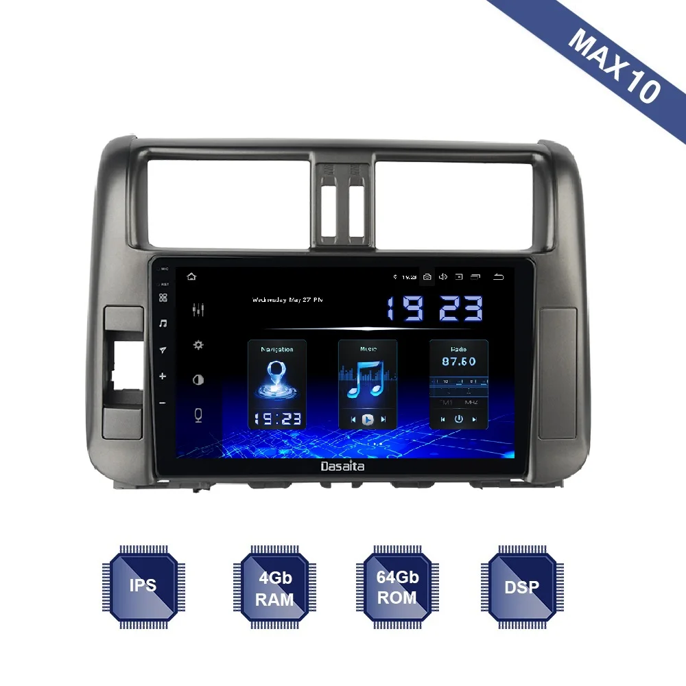 

Автомагнитола 1din Android 10 для Toyota prado Autoradio 150 2010 2011 2012 2013 4G 64G WIFI RDS GPS навигация Bluetooth