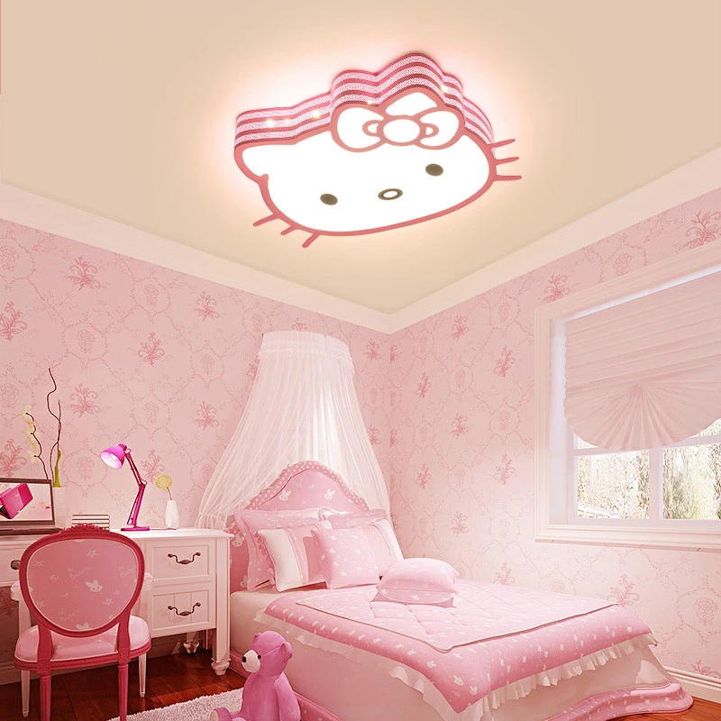 Luces Led de techo de dibujos animados para dormitorio de niñas, lámpara de princesa para habitación de bebé, lámpara de techo para habitación de niños