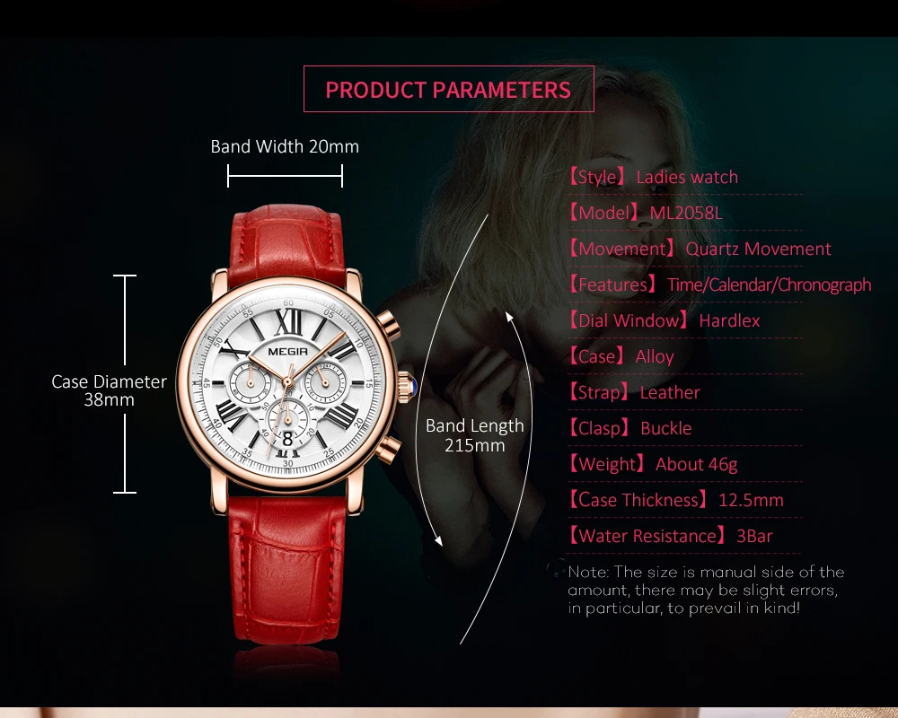 MEGIR Fashion Women Watches Top Brand Luxury Ladies Quartz Watch Chronograph 24 hours Date Clock Relogio Feminino Sport Watch