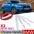Для BMW X2 F39 2018  2021 Роскошная хромированная внешняя дверная ручка, автомобильные аксессуары, наклейки, набор из 4 дверей 2019 2020