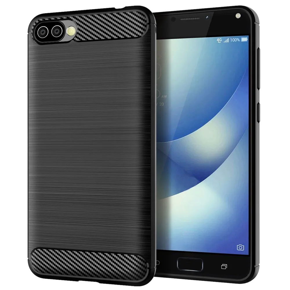 Роскошный чехол из углеродного волокна для Asus Zenfone 4 Max ZC520KL, 5,2 дюйма, полностью Мягкий силиконовый чехол для Asus ZC520KL, Asus X00HD, чехол для телефона