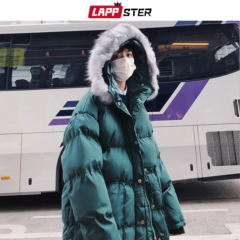 LAPPSTER Мужская однотонная пуховая куртка-парка 2020 корейская мода с капюшоном