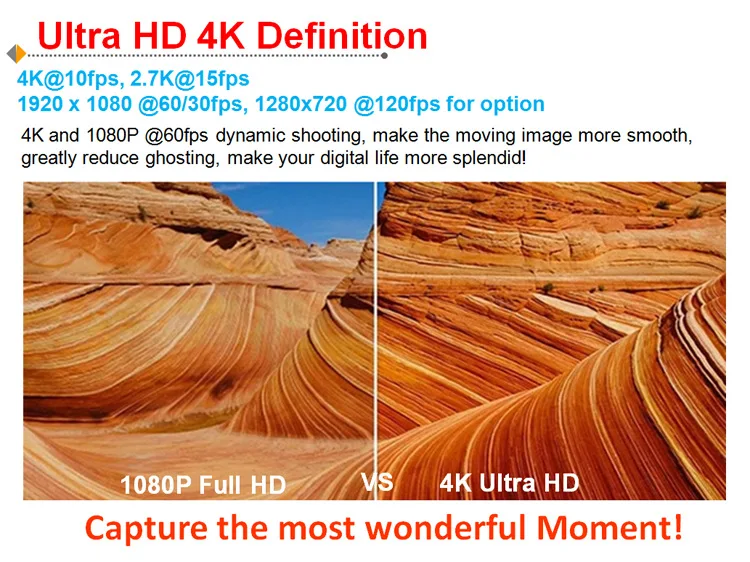 Купить H9 Экшн-камера Ultra HD 4K 30fps WiFi 2,0 дюйма 170D Подводная Водонепроницаемая камера для видеозаписи на Шлем S Спортивная камера