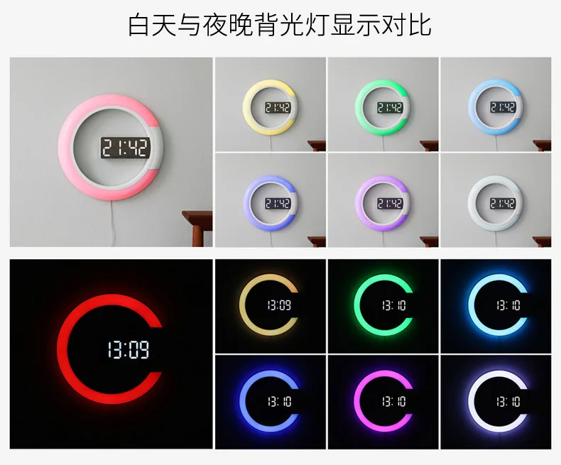 2022 настенные часы современный роскошный USB светодиодный цифровой Horloge 3d подарок