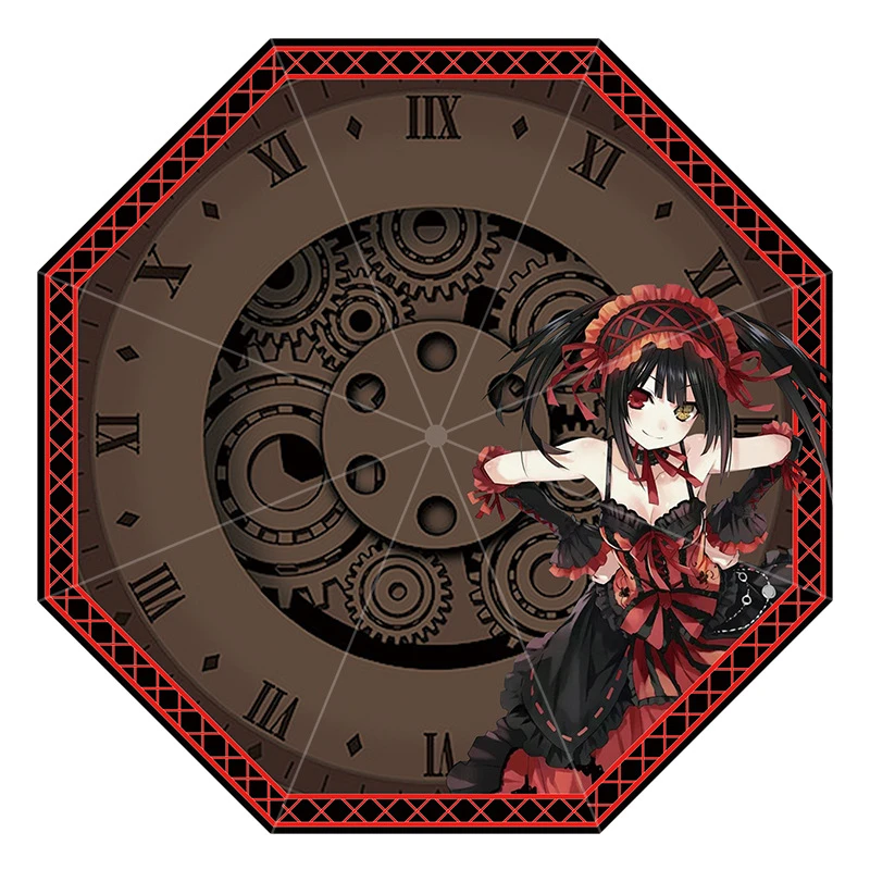 Аниме мультфильм дата а живой милый Tokisaki Куруми печать зонтик от дождя складной