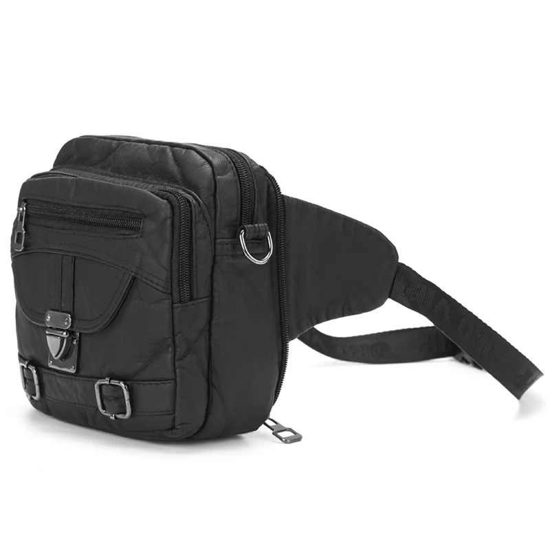 Новая поясная сумка Annmouler для женщин черная вместительная нагрудная