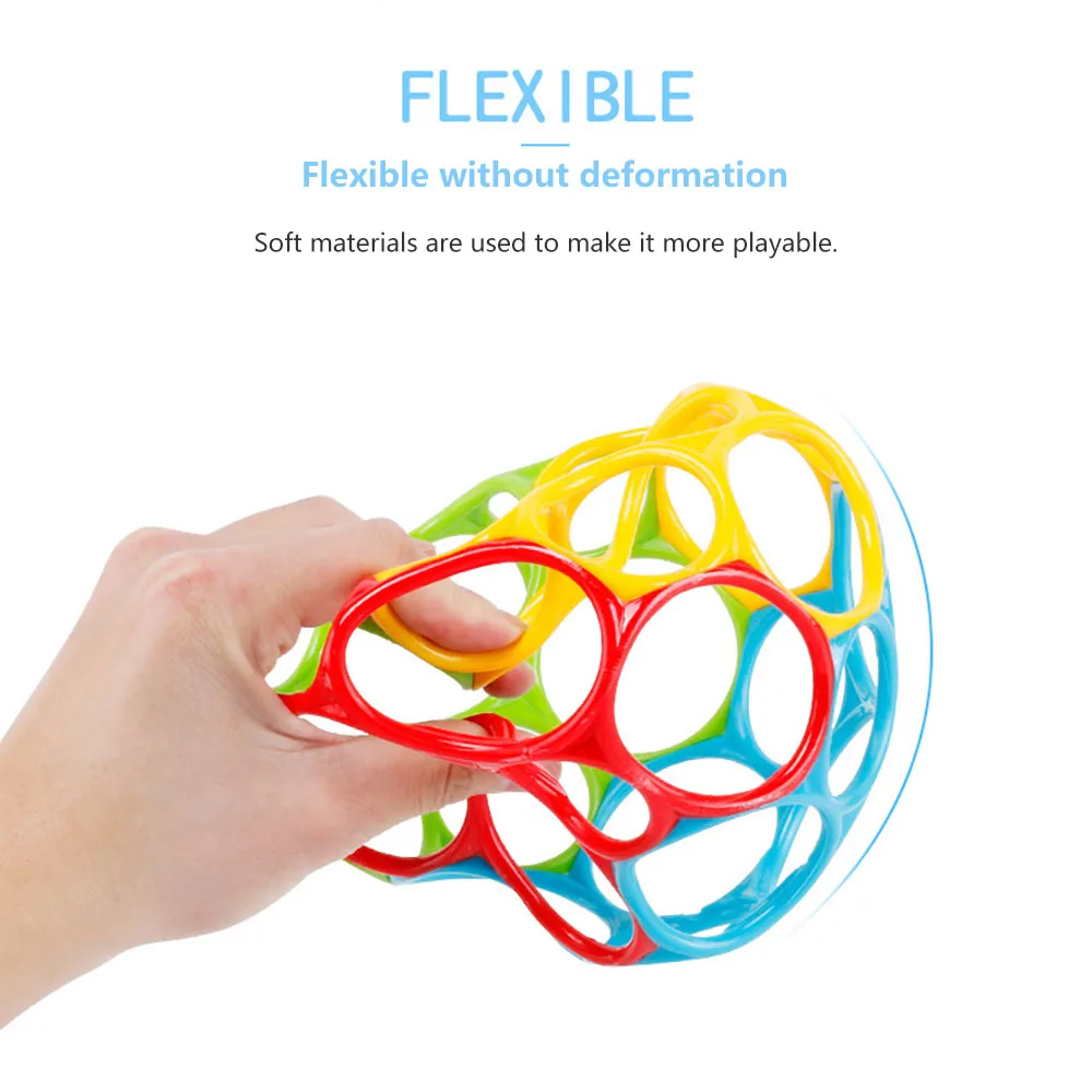 

Funny Bite Catch Hole Toy Large Rattles Develop Toddler Intelligence Grasping Gums Wave Ball Baby Hand Bell Early Education Toys