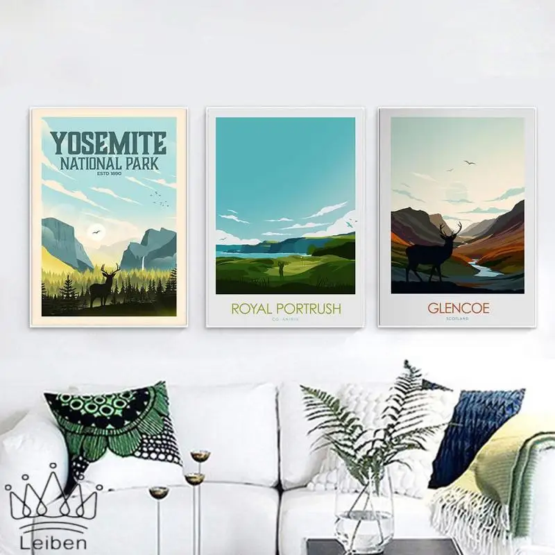 Ретро-постер туристического городского пейзажа Дублин Ирландия глакоке пейзаж