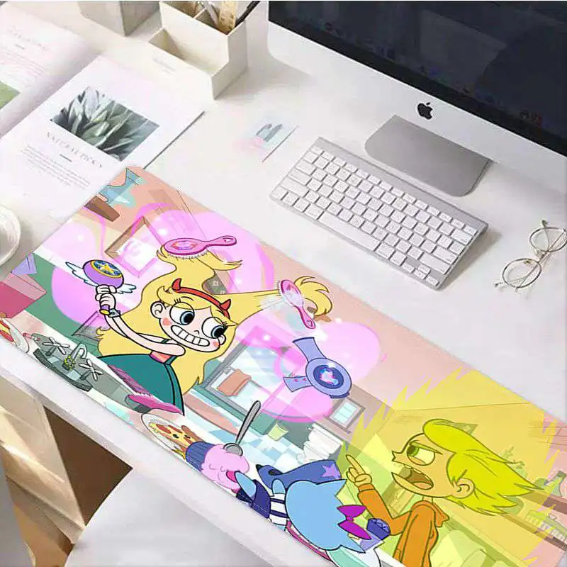 Lock Edge 40X90cm Maiya аниме Star vs The Force of Evil Gamer speed Mice розничная маленький резиновый коврик для мыши большой коврик для мыши клавиатуры коврик - Цвет: Lock Edge 40X90cm