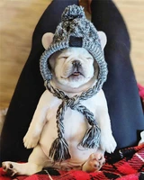 cute pet cap holiday warm windproof pet hats headwear dog pet accessories dogs headgear bulldog outdoor dog hats