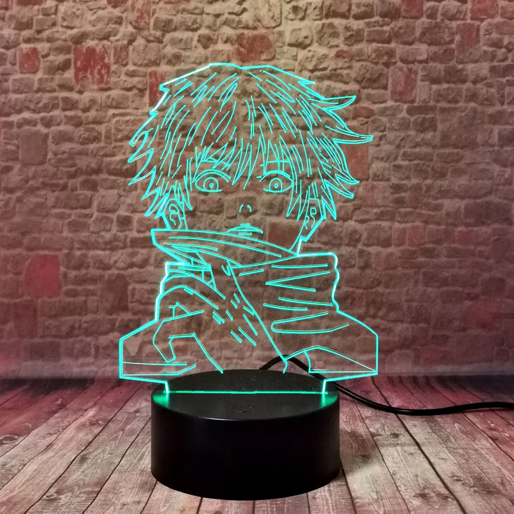 

Забавные 3D Иллюзия светодиодный стол ночной Светильник Красочные Изменение светильник Satoru Gojo модель Jujutsu кайсен аниме Рисунок Игрушки