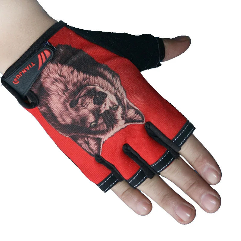 Летние велосипедные перчатки с полупальцами и поглощающим пот дизайном для