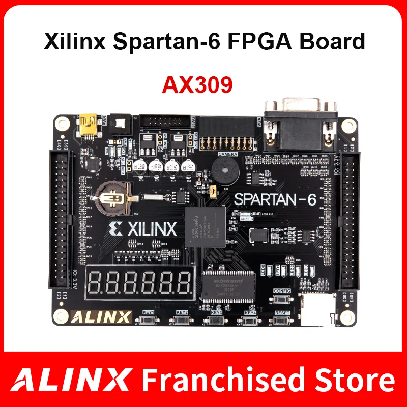 ALINX AX309: Spartan-6 XC6SLX9 FPGA развитию LX9 начального уровня учебная плата | Компьютеры и