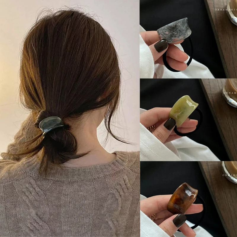 

Ruoshui Woman Vintage Geometric Hair Ties Girls Rubber Band Hairtrendy Scrunchies Women Hair Accessories Rope Ponytail Holders