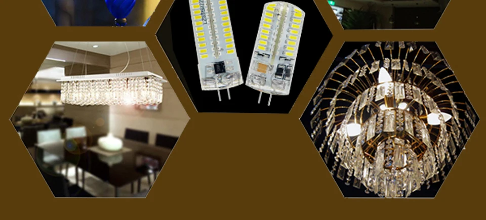 6 шт G4 светодиодный лампы SMD 2835 3014 AC/DC 12V AC 220 В 1 Вт 3 Вт Светодиодная лампа-кукуруза позолоченная люстра лампа светодиодный светильник на замену галогеновым лампам, Bombillas