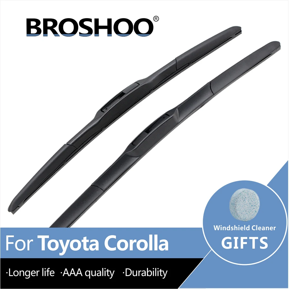 Car Wiper Blade For Toyota Corolla Saloon Verso Wagen 2001-2014 Windscreen wipers Fit Hook Arm Natural Rubber Auto Accessories