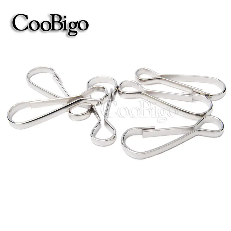 25pcs Snaps Hook Clips Keychain Fastener Clasp Buckle Wallet Purse Keyring Hardware Bag Chain DIY Accessories Silver Metal | Дом и сад