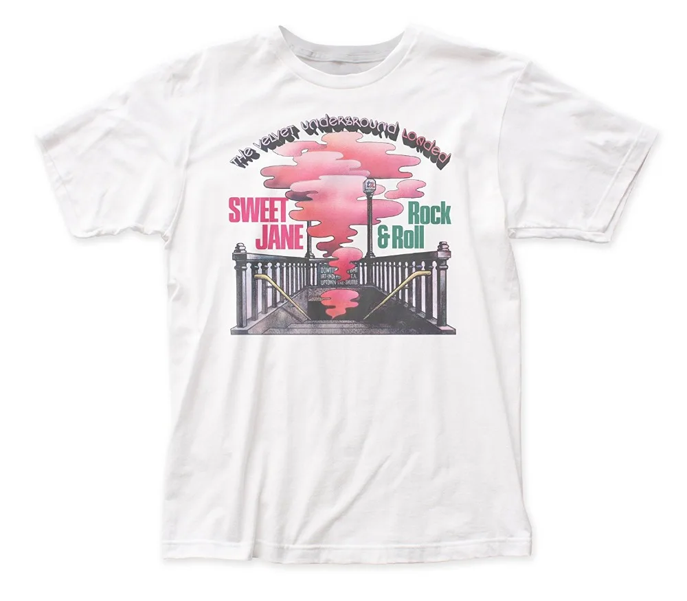 Футболка магазины Velvet Underground Sweet Jane Мужская Круглый вырез горловины с оборками