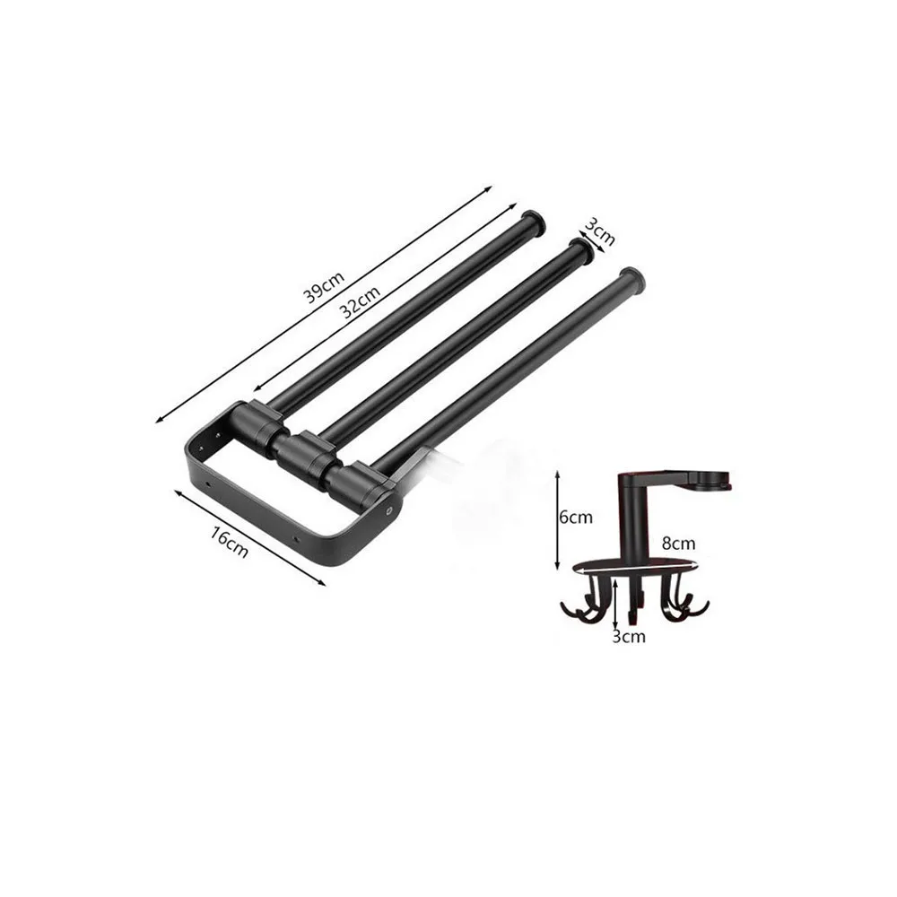 

Spatula Rotating Hook Tissue Holder Toilet Paper Holder Towel Holder Alloy Roll Paper Rack Kitchen Hanging Storage Tool