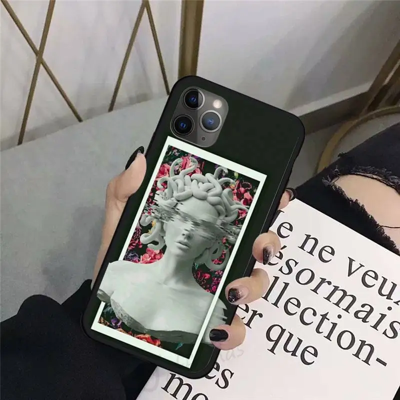 

David Medusa Statues Art Phone Case For iphone 8 11 12 Redmi note 8 9 s huawei p 30 pro lite plus cover shell funda