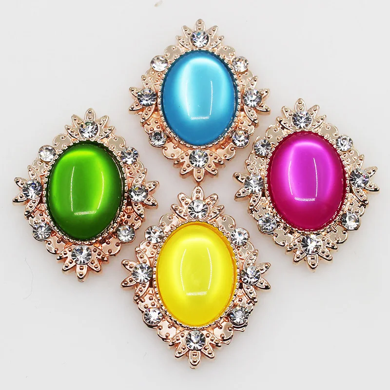 10 шт. 25x32 мм Стразы с плоской задней поверхностью украшения из сплава кристаллами