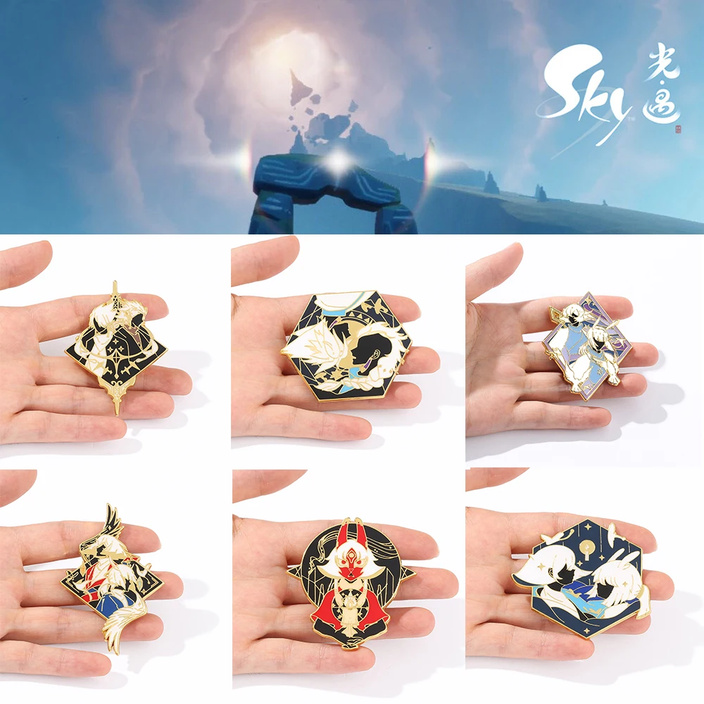 Аниме небо светильник ский свет тема металлический значок КНОПКА брошь булавки