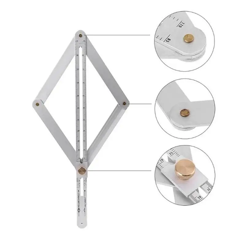 1 шт. потолочная линейка металлический квадратный транспортир цифровой угловой
