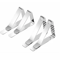 6pcs pack stainless steel tablecloth fixing clip wedding promenade table cover clip non slip holder fixing buckle