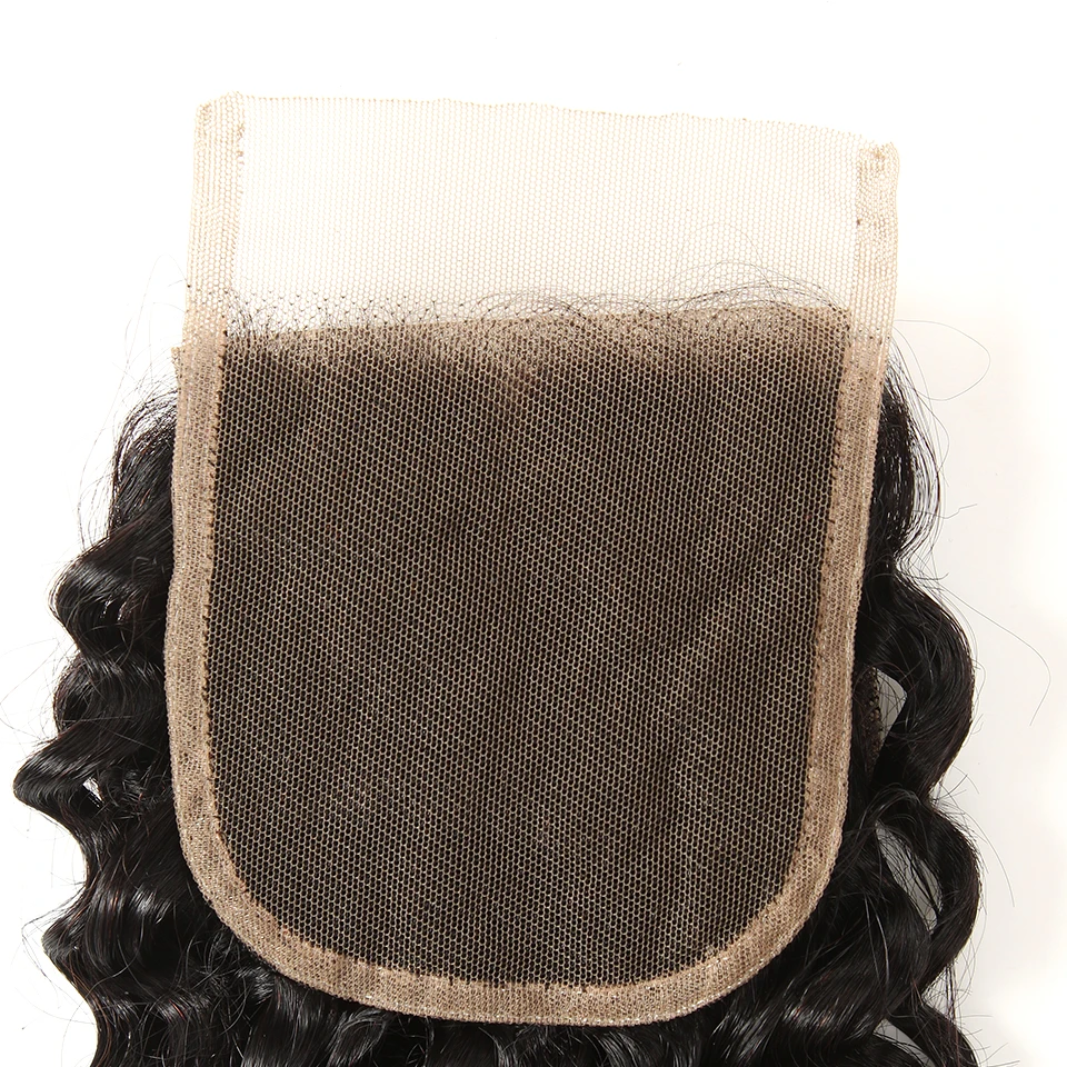 Гладкие волнистые пучки с закрыванием 100% бразильские волос 28 дюймов 3 пучка