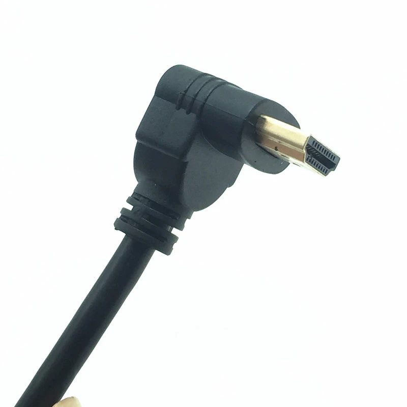 HDMI-совместимый кабель M/F HD TV штекер-гнездо 90 градусов прямоугольный 1 4 в