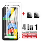 Защитное стекло 4 в 1 для Google Pixel 4a, закаленное стекло, Full Glue HD, защита для объектива Google Pixel 4a