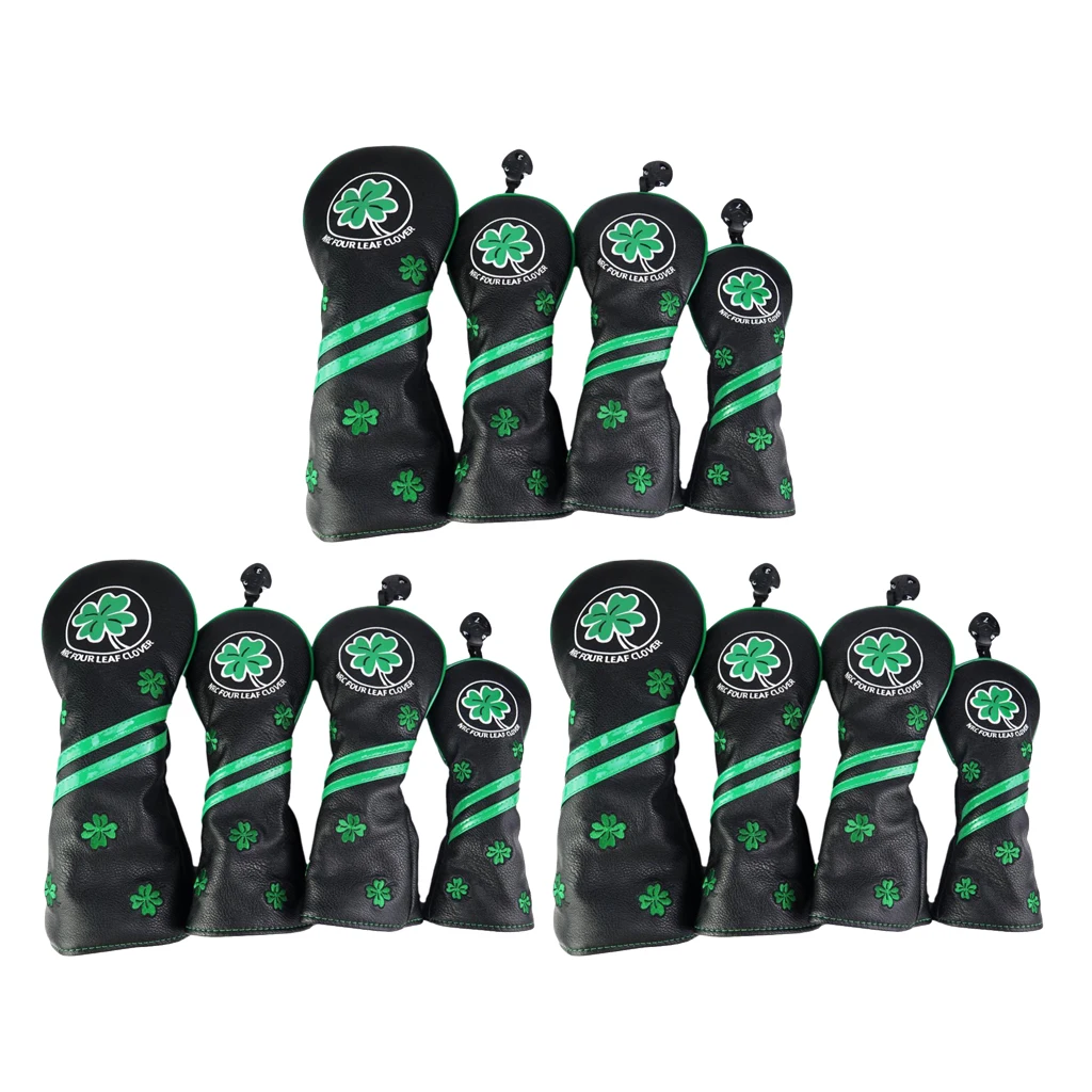

12x Waterproof Durable Golf Wood Head Cover Hybrid Club Headcover W/ No. Tag