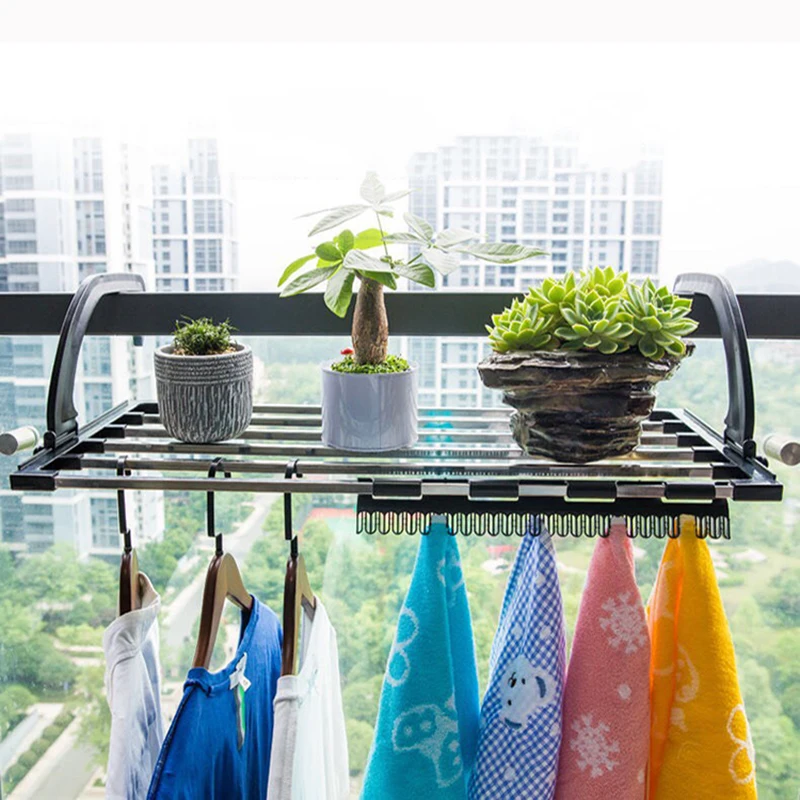

Balcony Drying Shoe Rack Folding Window Diaper Drying Rack Laundry Clothes Dryer Indoor Outdoor Towel Storage Rack Circular Tube