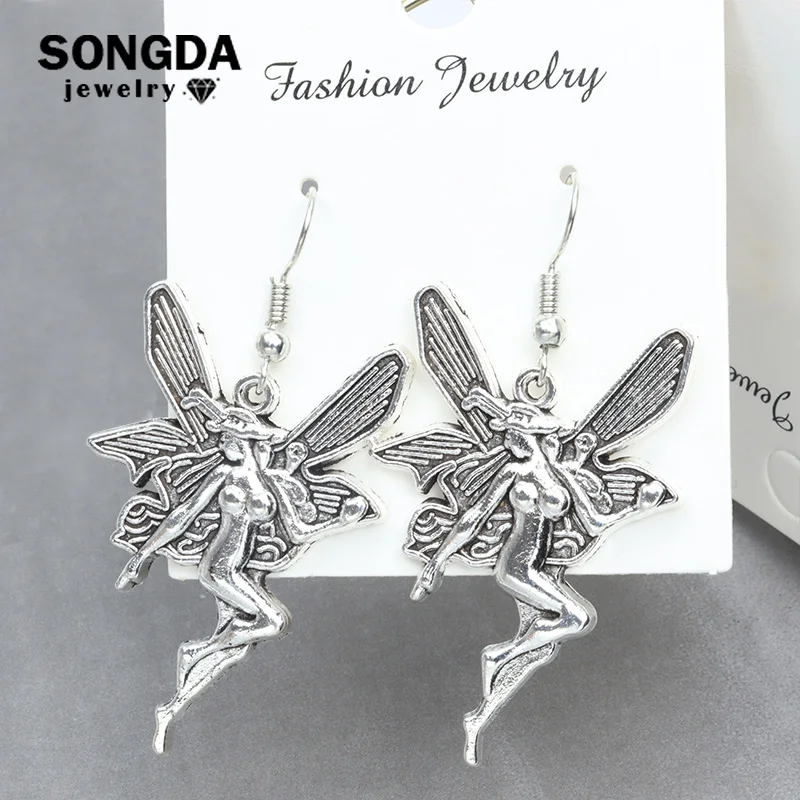 

Killua Drop Dangle Earrings For Women Vintage Fashion Statement Pendant Earrings Goth Gothic Lesbian Angel Fairy Grunge Jewelry