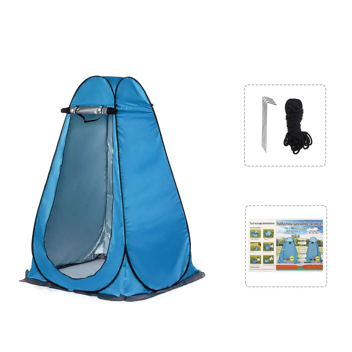 

Portable Privacy Shower Toilet Outdoor Camping Tent Shed UV Swim Dressing Latrine Toilet Bird Watching Changing Tent with Bag