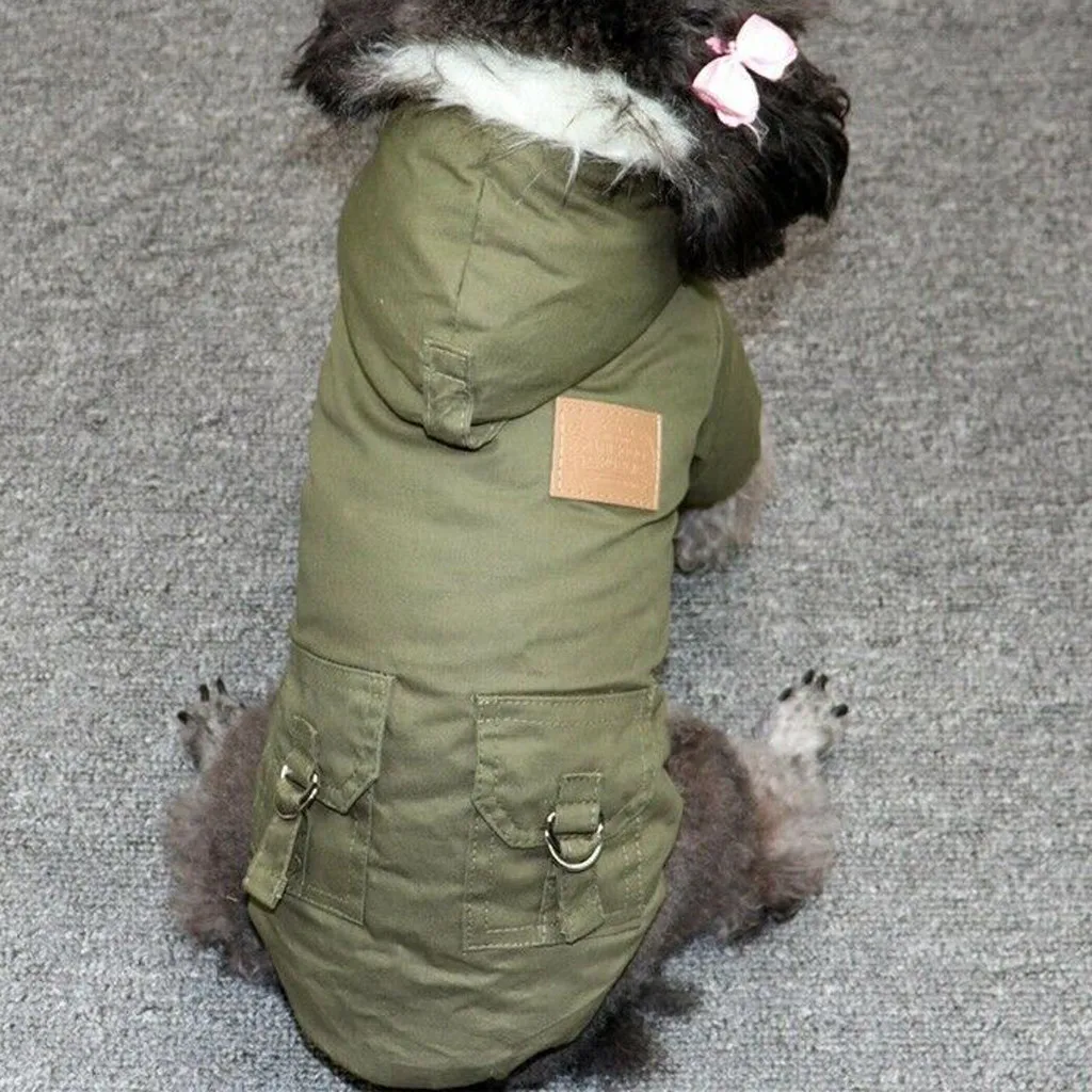 Супертеплая Одежда для собак зимнее теплое пальто маленьких куртки